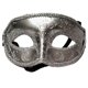 thumbnail image 2 of Antifaz de mascarada jinwen de media cara para fiesta vintage plata, 2 of 8