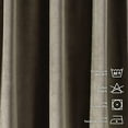 thumbnail image 4 of 3S Brother's Extra Long Solid Luxury Matte Velvet Soft Curtain Khaki Single Panel Hanging Back Tap & Rod Pocket Home Décor 5-25 Feet Custom Made Curtains -Made in Turkey Each(52"x180"), 4 of 7