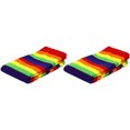 thumbnail image 2 of 2 Paires de Chaussettes Motif Rayures Carnaval Bas Arc-en-Ciel Coton Chaussettes Enfants, 2 of 9