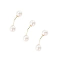 thumbnail image 2 of Flmtop 3Pcs Élégantes Femmes Faux Perle Sécurité Châle Col Chemise Pull Broche Épingles, 2 of 7