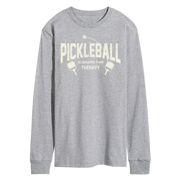 Instant Message - Pickleball Cheaper Than Therapy - Men's Long Sleeve T-Shirt