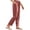 Wine, variant on TRUBKH Cotton Linen Pants Pull On Pants Paperbag Pant Plain Drawstring Trousers Palazzo Pants Gaucho Pant Palazzo Pants Resort Wear for Women 2026 Straight Leg Lounge Trouser Flowy Gauze Black L