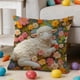 thumbnail image 5 of CaiYueKe Easter Rabbit Floral Pillow Cover - Sofa Cushion Case Home Decor Throw Pillow for Living Room Couch Bedroom Outdoor Indoor Decorative Accent Spring Holiday Farmhouse Decor, 5 of 8