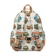 thumbnail image 3 of Fantasy Owl Print Backpack - Waterproof School Bag with Owl & Fairytale Stars, Adjustable Looped Straps, Breathable Back Panel for Comfort, 3 of 5
