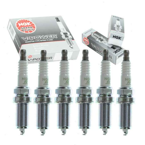 6 pc NGK V-Power Spark Plugs compatible with BMW Z4 3.0L L6 2006-2009