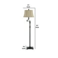 thumbnail image 5 of Metal Body Floor Lamp with Fabric Tapered Bell Shade, Beige and Black- Saltoro Sherpi, 5 of 5