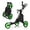 Green, variant on Gymax 3-Wheel Foldable Golf Push Pull Cart Trolley w/ Adjustable Handle Green