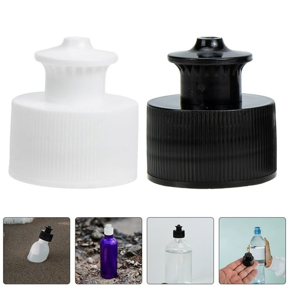 Hemobllo 50Pcs Assorted Color Plastic Water Bottle Cap Replacement with Easy Pull Design
