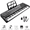 Black, variant on iMeshbean Piano Keyboard 61 Keys Electric Keyboard Piano Keyboard Piano for Beginners with Stand, Built-in Dual Speakers, Microphone & Display Panel, Pink
