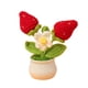 thumbnail image 1 of Maceta de ganchillo | Decoración con plantas artificiales para el salpicadero del coche | Mini maceta de punto para suculentas | Decoración para el escritorio de la oficina en casa, 1 of 5