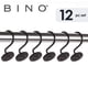 thumbnail image 3 of Juego de 12 ganchos para cortinas de ducha BINO, color negro mate, resistentes a la corrosión, 3 of 5