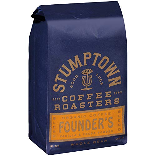 Stumptown Coffee Roasters, Medium Roast Organic Whole Bean Coffee - Founder's Blend Bag with Flavor Notes of Vanilla and Cocoa Powder, 12 Ounce (Pack of 1)