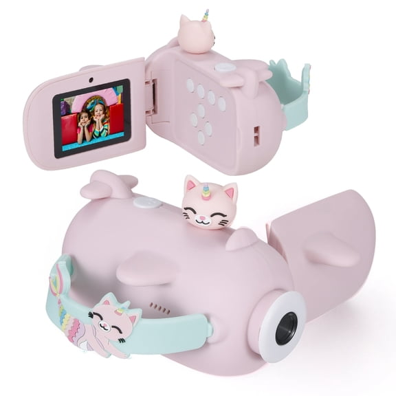 Open Box Vivitar 98379A-KTYCRN Kidztech Camcorder for Kids, Pink Kitticorn Digital Video Camera