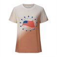 thumbnail image 4 of Fiudx Camisetas para Mujer Camiseta de Manga Corta con Cuello Redondo y Estampado Del Día de La Independencia Que Cambia de Color para Mujer, 4 of 6