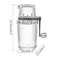 thumbnail image 3 of DEELLEEO Electric Dual Blades Ice Crusher Shaver Snow Cone Maker Machine Silver Household Manual Ice Crusher Transparent Multi-purpose Hand Shaved Ice Machine, 3 of 9