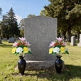 thumbnail image 5 of Memorial Day Cemetery Flowers with Grave Vase Artificial Memorial Flower Bouquets Red Pink Yellow Silk Carnation Spring Floral Arrangement for Gravesites Headstone Outdoor Decor, 5 of 8