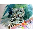 thumbnail image 3 of Kovacs, Anna Brigite 14x12 Black Modern Framed Museum Art Print Titled - Snow Leopard, 3 of 5