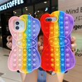 thumbnail image 5 of IBAOLEA Pop It Phone Case for iPhone 6 7 8 Plus X XS XR Max 11 11 PRO 12 12 Pro Max | Push Pop Bubble Fidget Case Cover Mobile Phone Protective Shell (Rainbow Butterfly, for iPhone 6/7/8 Plus), 5 of 5