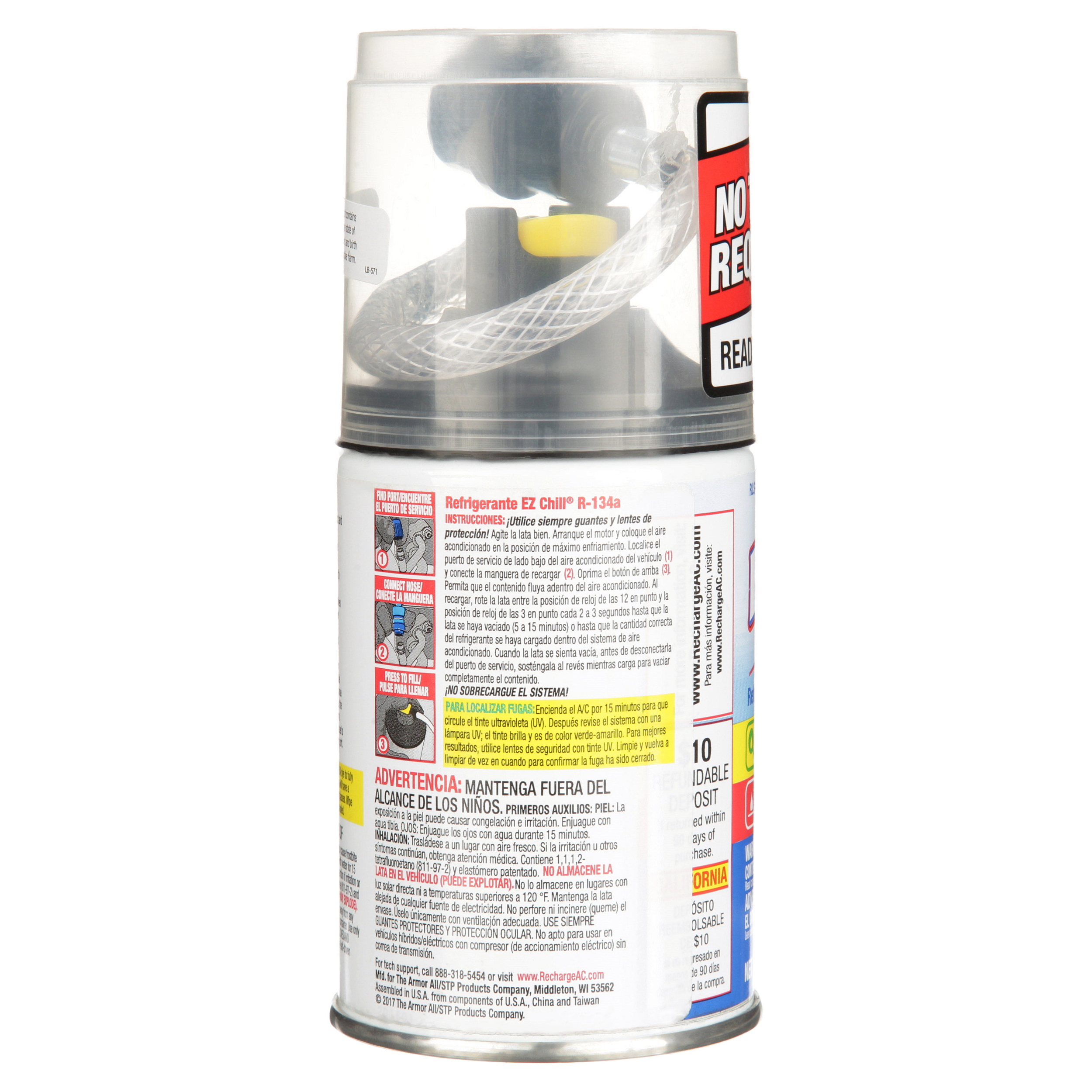 Id Quest 134a Refrigerant With Leak Sealer Uv Dye 10 25 Oz Can Walmart Com Walmart Com