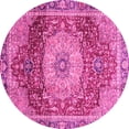 thumbnail image 1 of Ahgly Company Indoor Round Persian Pink Traditional Area Rugs, 6' Round, 1 of 4
