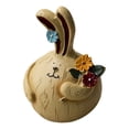 thumbnail image 2 of SMKE Easter Bunny Ornaments For Home,Study & Pub Styling,5.11" Charming Resin Rabbit Figurines To Add Sweetness To Your Workspace,Durable Resin Easter Bunny Figurines With Hand-Painted Flowers, 2 of 9