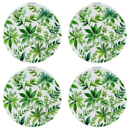 

YZUOUZY Bedside Lamps LED Lamp a Set of 4 Watercolor Flower Leaves Wild Chestnut