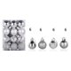 thumbnail image 1 of XUNRYAN - Juego de bolas decorativas para árbol de Navidad, irrompibles, brillantes, para colgar en el árbol de Navidad, para fiestas navideñas (plateadas), oferta de liquidación, 1 of 3