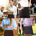 thumbnail image 5 of Waist Apron with 2 Pockets Black Server Apron Long Multi Pack Bistro Apron Half Extra Large Water Resistant, 5 of 5