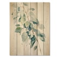 thumbnail image 3 of Designart "The Minimalist Essence of Eucalyptus in Green and White III" Floral Print on Natural Pine Wood, 3 of 5