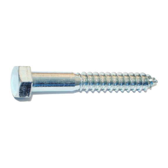 1/2" x 3-1/2" Zinc Plated Grade 2 / A307 Steel Hex Head Lag Screws HLSHS-495