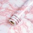 thumbnail image 3 of Glossy Pink Marble Contact Paper for Countertop Granite Wallpaper Self-Adhesive Removable Kitchen Waterproof Oil Proof Sticker, 3 of 9