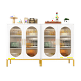 thumbnail image 4 of GVN Bedroom Armoire Wardrobe Closet Clothes Storage,Fluted Glass 2-Door Cabinet, 4 of 10