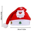 thumbnail image 3 of Junepar Christmas Hats for Adult - Light Up Santa Hat Unisex - Comfort Xmas Hat for Holiday Parties, 3 of 6