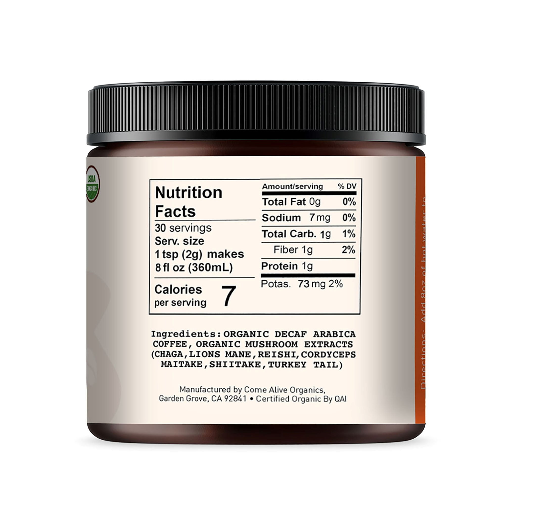 La Rublica Coffee, Coffee Decaf Mushroom 7 Super 2.120 oz