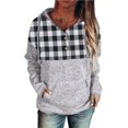 thumbnail image 1 of Sudaderas con capucha ligeras con estampado geométrico para mujer, sudaderas informales sueltas de manga larga con cordón y bolsillos Ormromra WMZY-687-8, 1 of 1