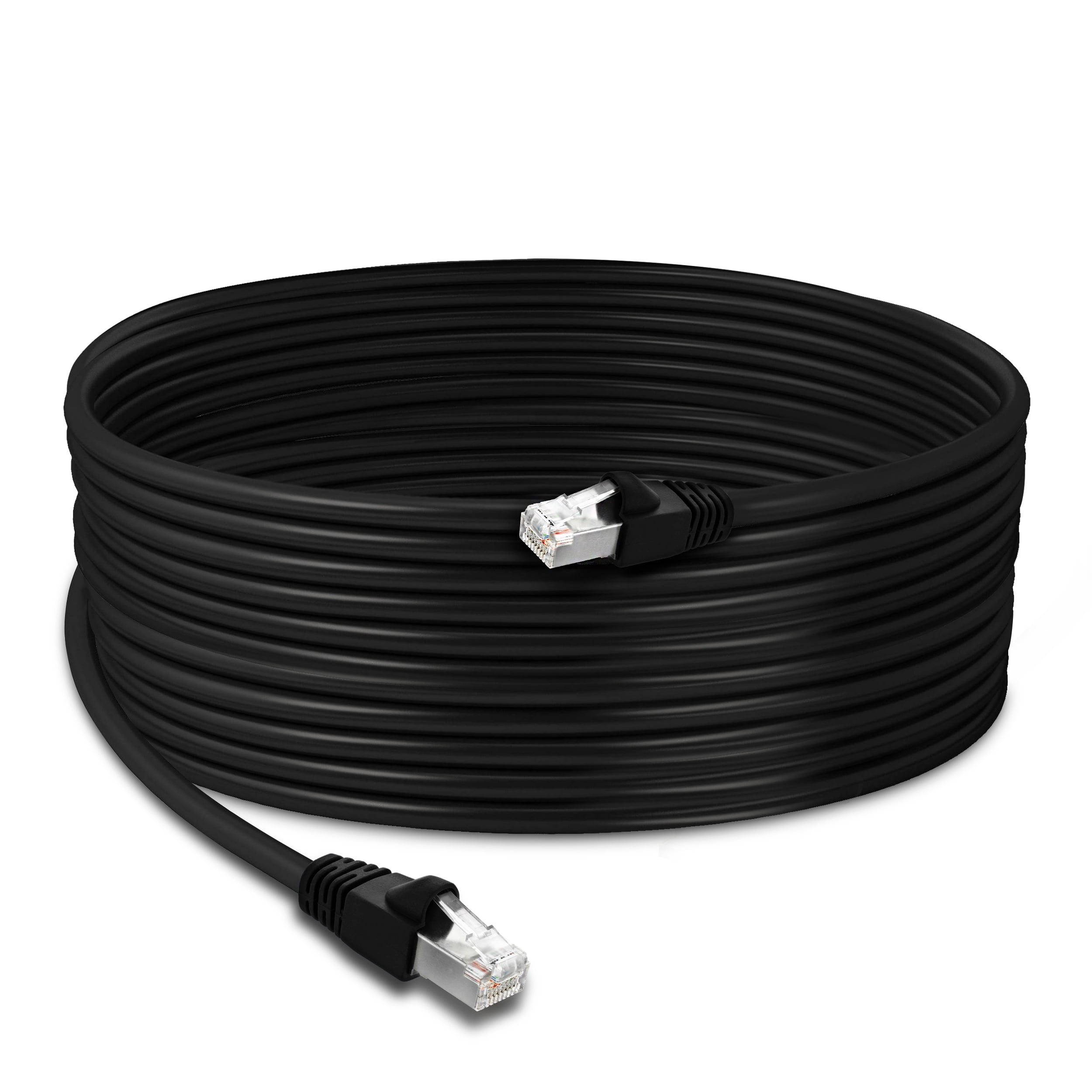 GearIT Cat6 Outdoor Cable (50ft) 23AWG Pure Copper, FTP, LLDPE, Waterproof, Direct