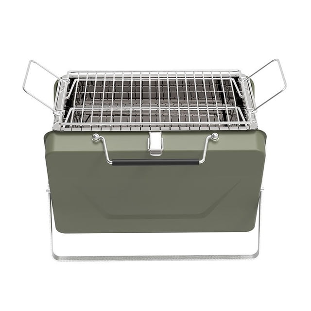 Estufa de barbacoa portátil plegable para exteriores Estufa de barbacoa para el hogar Estufa de barbacoa pequeña Horno de acero inoxidable con carbón