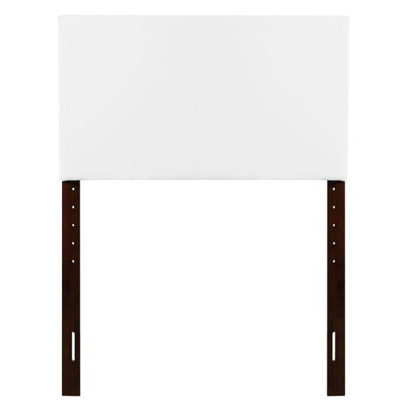 41"-53" Adjustable White Faux Leather Twin Headboard, PU Panel Headboard for Bedroom