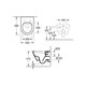 thumbnail image 3 of Architectura rimless pack WC suspendido compacto + asiento + plato + estructura , plato blanco esquí esquí Gafas de esquí, 3 of 5