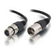 C2G Audio Pro- 6ft Pro-Audio XLR Male to XLR Female Cable - Câble Audio - XLR3 Mâle vers XLR3 Femelle - 6 Pi - Noir – image 1 sur 4