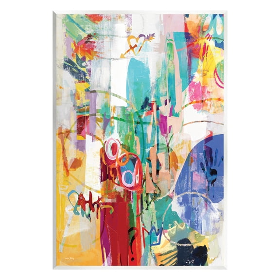 Stupell Industries Expressive Collage Abstraction Abstract Painting Unframed Art Print Wall Art, 10 x 15