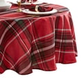 thumbnail image 2 of Elrene Home Fashions Pocono Plaid Holiday Fabric Tablecloth, Red, 70" x 70", 2 of 3