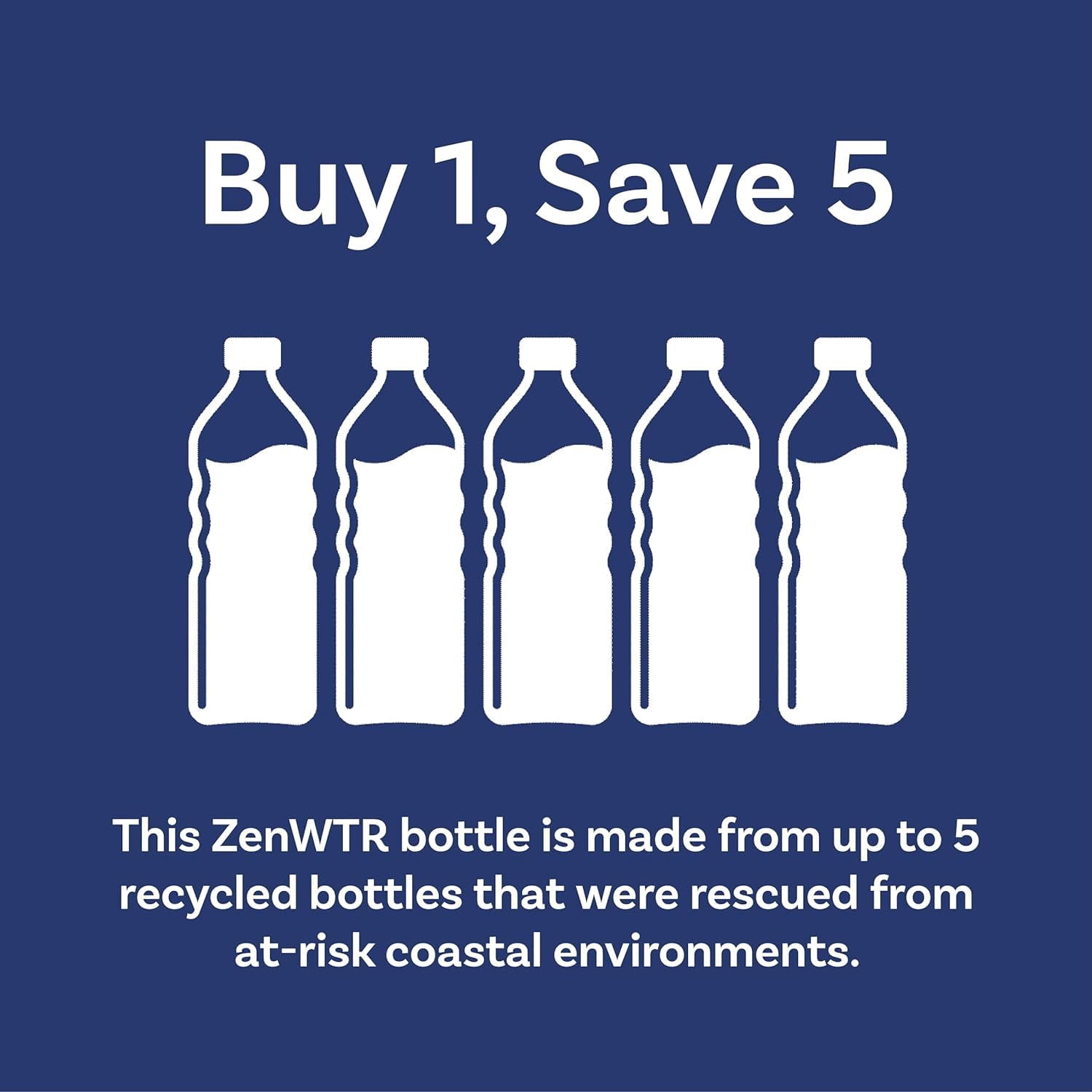 ZenWTR Ultra-Pure, Vapor Distilled Water, 16 OZ (Pack of 12) Bottled Water, 9 pH Alkaline Water with Electrolytes for a crisp, refreshing taste in an infinitely recyclable aluminum bottle.