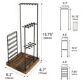 thumbnail image 7 of J JACKCUBE DESIGN Jewelry Organizer Stand, Black Metal Jewelry Tree Display Holder with Wood Tray for Necklace Bracelet Earring Stud Ring Large Storage - MK640 (Black), 7 of 7