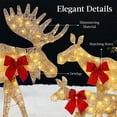 thumbnail image 4 of Best Choice Products 4ft 3-Piece Lighted 2D Christmas Moose Set Outdoor Decor w/ 195 LED Lights, Stakes - Gold, 4 of 8