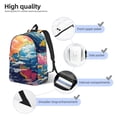thumbnail image 3 of Fotbe Colorful Whimsical Earth Mochila de Lona con Estampado, Mochila Duradera, Mochila Versátil de Alta Calidad, Mochila Compacta Vintage-Small, 3 of 5
