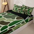 thumbnail image 3 of Manfei Wild Wolf Zipper Full Size Comforter Sets with Fitted Sheet and 2 Pillowcases,Rustic Camo Zipper Bedding Set,Green,Black Reversible,4pcs, 3 of 8