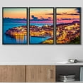 thumbnail image 3 of wall26 Framed Canvas Print Wall Art Set Pastel Neon Sunset Ocean Sea Dubrovnik Croatia Nature Cityscape Photography Realism Landscape Colorful for Living Room, Bedroom, Office - 16"x24"x3 B, 3 of 5