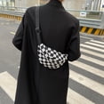 thumbnail image 4 of Bolso de pecho con cremallera y patrón a cuadros para mujer Mini riñoneras para teléfono a cuadros (A) Likrtyny multifunción de oficina, 4 of 9