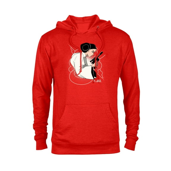Star Wars Princess Leia Ready to Fight - Pullover Hoodie for Adults - Customized-Red